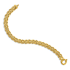 14k Yellow Gold Flat Byzantine Link Bracelet 7.5in