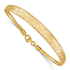 14k Yellow Gold Tapered Stretch Mesh Bracelet with Lobster Clasp