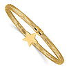 14k Yellow Gold Italian Star Stretch Mesh Bracelet