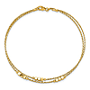 14k Yellow Gold Beaded Double Strand Bracelet 7.5in