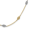 14k Two-tone Gold Spiral Five Station Necklace