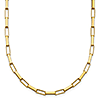 14k Yellow Gold Fancy Alternating Box Link Necklace 17in