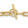 14k Yellow Gold Elongated Cable Link Toggle Necklace