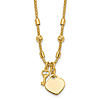 14k Yellow Gold Heart and Key Necklace