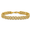 14k Yellow Gold Ladies' Braided Rope Chain Bracelet 7.5in