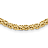 14k Yellow Gold 18in Byzantine Link Necklace 4.25mm Thick