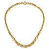 14k Yellow Gold Tapered Cable Link Necklace 17.5in