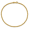 14k Yellow Gold Slender Diamond-cut Beaded Bracelet 7.5in