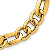 14k Yellow Gold 7.5in Modern Figaro Link Bracelet 8.3mm Wide