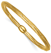 14k Yellow Gold Wavy Stretch Mesh Bangle Bracelet