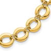 14k Yellow Gold Italian Circle Link Bracelet 7.5in