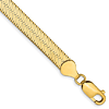 14k Yellow Gold 7in Silky Herringbone Bracelet 6.5mm