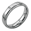 Stainless Steel Ridged Edge 5mm Polished Band