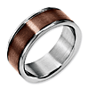 Stainless Steel 8mm Chocolate Plated Brushed & Polished Band