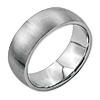 Stainless Steel 8mm Brushed Domed Ring