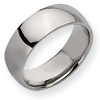 Stainless Steel 8mm Polished Domed Ring