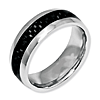 8mm Stainless Steel Ring with Carbon Fiber
