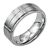 8mm Stainless Steel Ring with Panels