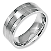Stainless Steel 8mm Ring with Brushed Groove