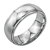 Stainless Steel Ring with Ridged Edges 8mm
