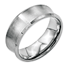 Stainless Steel Concave 8mm Brushed Band