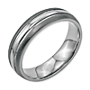 Stainless Steel Grooved 6mm Brushed and Polished Band