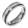 Stainless Steel Double Milgrain 6mm Wedding Band