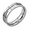 Stainless Steel Grooved 6mm Polished Band