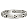 Stainless Steel 8.5in Slender Bracelet with Screw Accents