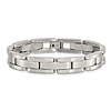 Stainless Steel Classic Link Bracelet with Brushed Finish 8in