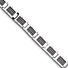 Stainless Steel Gray Cable Bracelet 8.5in