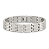 Stainless Steel Bracelet with Thin Notches 8.75in