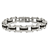 Stainless Steel Black Plated Bracelet 8.75in