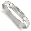 Stainless Steel 7.25in Polished Hinged Bangle