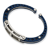 Stainless Steel Blue PVC Hinged Bangle