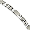 Stainless Steel 8.5in Cross & Link Bracelet