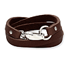 25in Brown Leather Wrap Bracelet