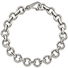 Stainless Steel Round Polished Link Bracelet 8 1/4in