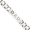Stainless Steel 8.75in Dad Link Bracelet