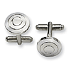 Concentric Circle Design Cufflinks Stainless Steel