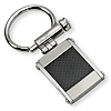 Stainless Steel Rectangular Key Chain with Carbon Fiber