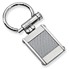 Stainless Steel Key Chain with Gray Carbon Fiber