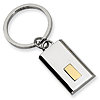 Stainless Steel Key Chain with 24K Gold-Plating