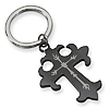 Stainless Steel Cross Key Chain