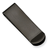 Stainless Steel Black-Plated Money Clip with Brushed Finish