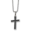 Stainless Steel Cross 1 1/8in with Bead Chain