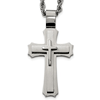 Stainless Steel 2in Tri-Level Cross with 24in Curb Chain