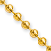3mm Stainless Steel Gold-Plated Ball Chain