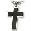 Stainless Steel 1 1/4in Carbon Fiber Cross on 20in Chain
