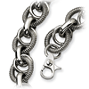 Stainless Steel Fancy Link Necklace 22in